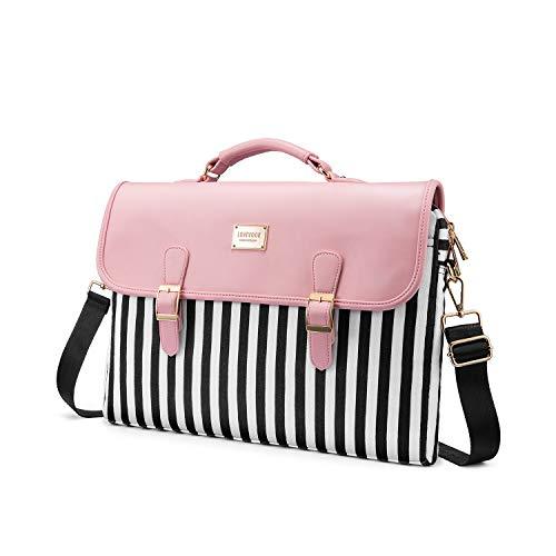 Stripe Pink Women's Slim Laptop Bag Sleeve Case - Pink and Caboodle