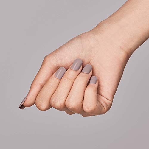 KISS imPRESS Color Press-On Manicure, Gel Nail Kit, PureFit Technology, Short Length, “Taupe Prize”, Polish-Free Solid Color Mani, Includes Prep Pad, Mini File, Cuticle Stick, and 30 Fake Nails