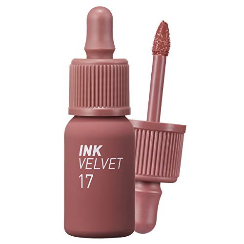 Peripera Ink the Velvet Lip Tint | High Pigment Color, Longwear, Weightless, Not Animal Tested, Gluten-Free, Paraben-Free | Rosy Nude (#17), 0.14 fl oz