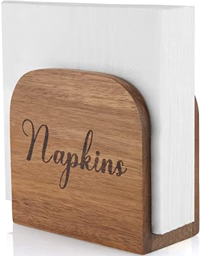Pink Napkin Holder for Table - ALELION Wooden Napkin Holders for Kitchen - Pink Kitchen Decor and Accessories for Dining Room Table Decor - Wood Napkin Dispenser