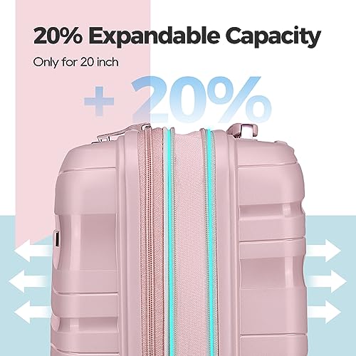5-Pc Hard Shell Expandable Suitcase Luggage Set with Spinner Wheels and TSA Locks  (4 colors)