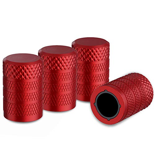 Aluminum Tire Valve Stem Caps, 4-Pc Pack, TPMS Sensor Safe, Corrosion ...