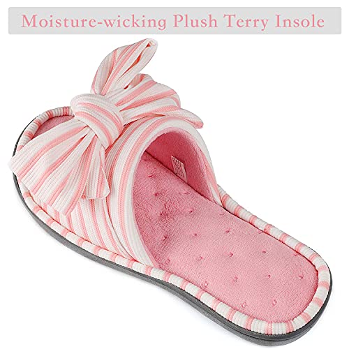 Women's Cute Bowknot Memory Foam Indoor-Outdoor Anti-Skid House Slippers  (4 colors)
