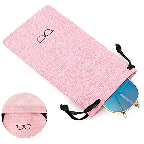 Vemiss Hard Shell Eyeglasses Case Linen Fabrics Large Sunglasses Case Concise