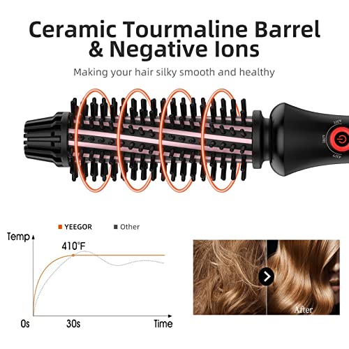 Ionic 1" Ceramic Tourmaline Curling Iron Brush; Instant Heat Up; Dual Voltage; Travel Ready