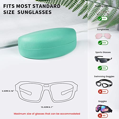 molshine Hard Shell Sunglasses Case,Classic Glasses Case for Sunglasses and Eyeglasses (Cyan)