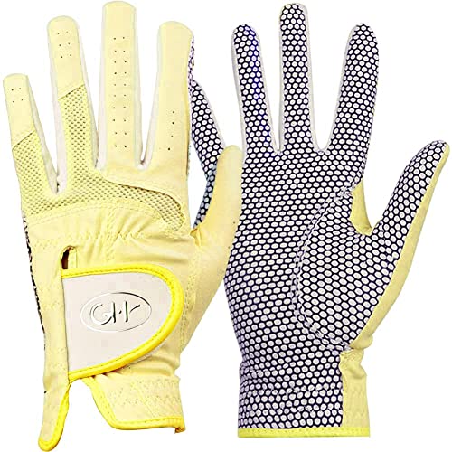 Women's Leather Golf Gloves, One Pair, Both Hands  (4 colors)
