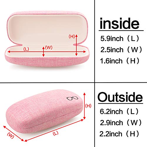 Vemiss Hard Shell Eyeglasses Case Linen Fabrics Large Sunglasses Case Concise