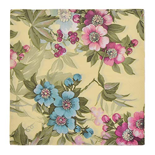 Towashine Vintage Floral Printed Paper Napkins Serviettes Luncheon Napkins Decorative Decoupage for Wedding Dinner Tea Party Crafts, 20 Count, 13x13 Inch