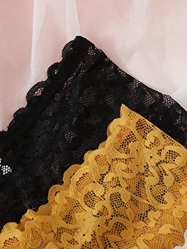 Women's Matching Lace Bra & Panties Lingerie Set, Multicolor 4-Pack Set