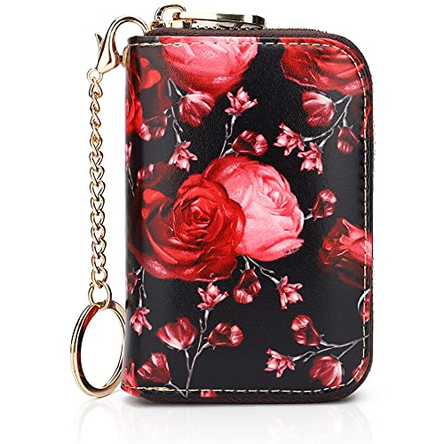 APHISON RFID Credit Card Holder Wallets for Women Leather Cartoon Patterns Zipper Card Case for Ladies Girls / Gift Box 7-078