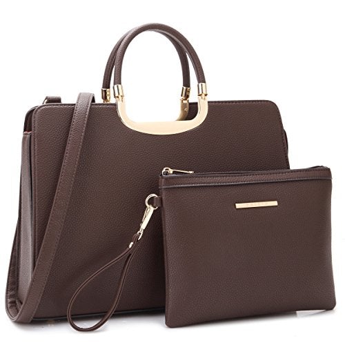Women's Handbag Top Handle Tote Satchel Purse w/Matching Wristlet Wallet  (8 colors)