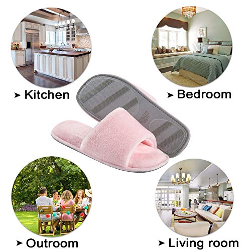 Rosoz Vrouwen Open Teen Sandalen Zachte Pluche Fuzzy Slippers Memory Rosoz Vrouwen Open Teen Sandalen Zachte Pluche Fuzzy Slippers Memory