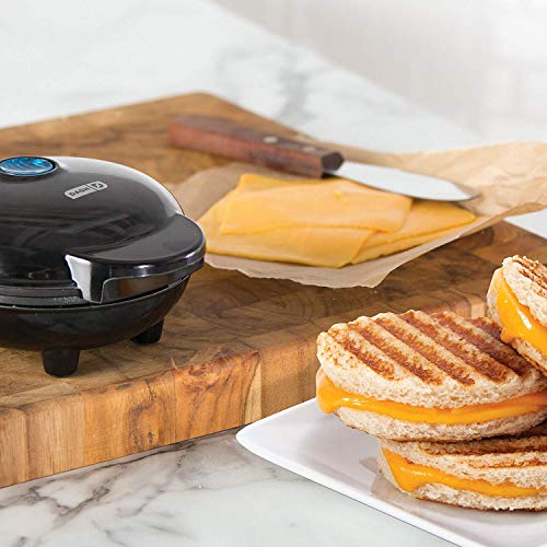 Dash Mini Maker Portable Grill Machine + Panini Press for Gourmet Burgers, Sandwiches, Chicken + Other On the Go Breakfast, Lunch, or Snacks with Recipe Guide - Aqua