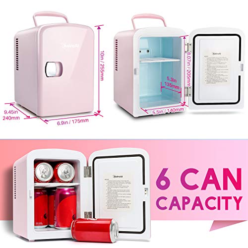 Mini Fridge 4-Liter 6-Can Portable Insulated Electric Cooler  (5 colors)