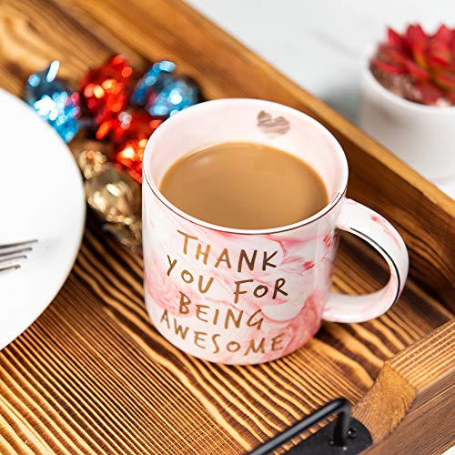 Thank You Gifts - Funny Gifts Ideas for Women Friends, Coworkers, Boss, Employee - Inspirational, Thoughtful, Birthday, Friendship, New Job, Graduation Presents for Her - Ceramic Coffee Cup