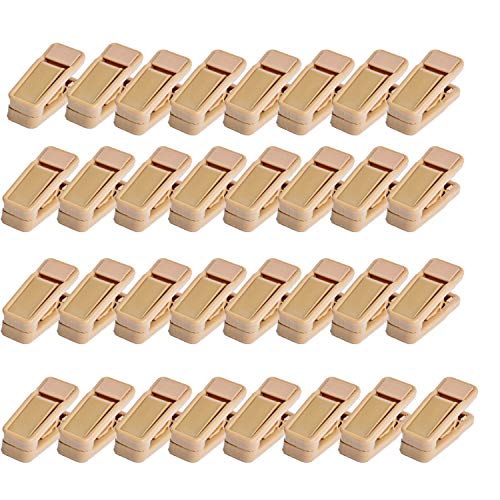 KISEER Plastic Baby Hanger Clips, 40 Pcs Slim-line Finger Clips Set Clothes Hanger Velvet Hanger (Skin)