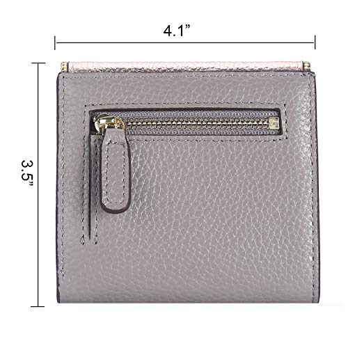 Lavemi RFID Blocking Small Compact Leather Wallets Credit Card Holder Case for Women(Envelope Champagne Gold)