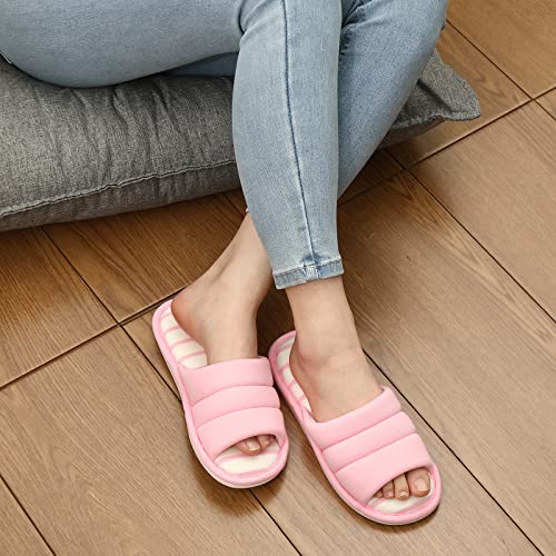 Unisex Soft Indoor Open Toe Memory Foam House Slippers  (10 colors)