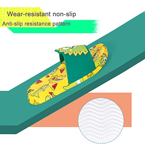 Kids Cartoon Dinosaur Slide Summer Sandals or Pool Slippers  (4 colors)