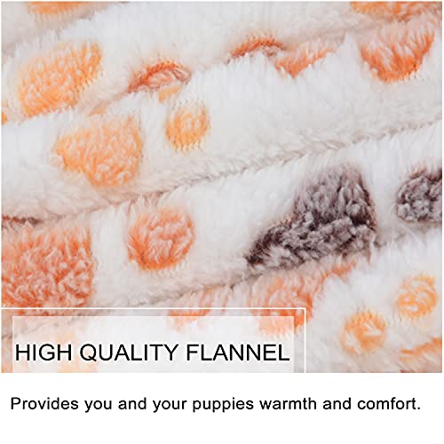 SUNLAND Super Soft Dog Blanket Premium Flannel Pet Blanket Warm Sleep Bed Cute Paw Print Bed Cover for Dogs and Cats （30inch x 40inch ）