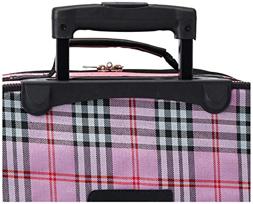 Rockland Fashion Softside Upright Luggage Set, Pink Cross, 2-Piece (14/19)