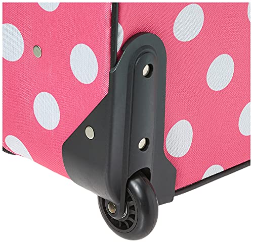 Rockland Fashion Softside Upright Luggage Set, Pink Dots, 2-Piece (14/19)