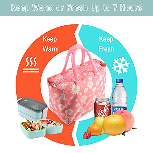 Insulated Leakproof Reusable Lunch Tote Bag for School, Work or Travel  (4 colors)