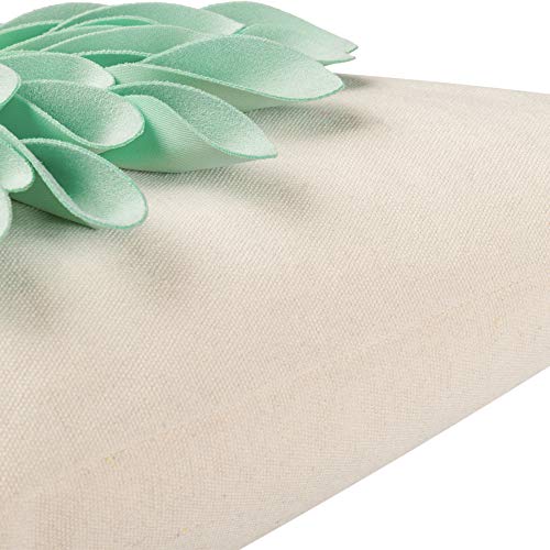 OiseauVoler 3D Flower Handmade Throw Pillow Covers Decorative Cushion Covers Pillowcases for Couch Bed Living Room Decor 18x18 Inch Mint Green