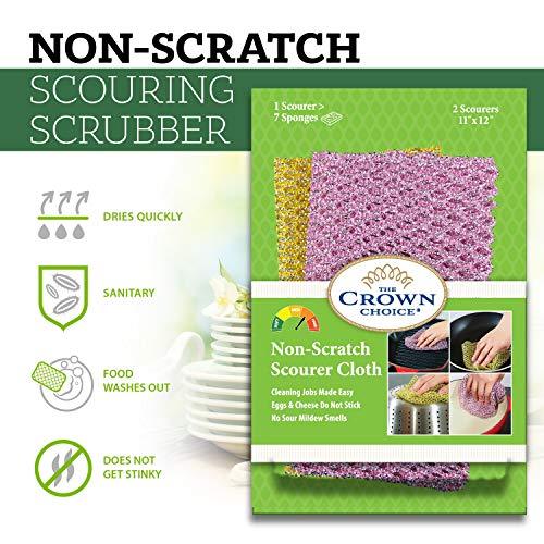 6-Pc Heavy Duty Scouring Pad/Pot Scrubber for Dishwashing & Cleaning  (3 colors) - Pink and Caboodle