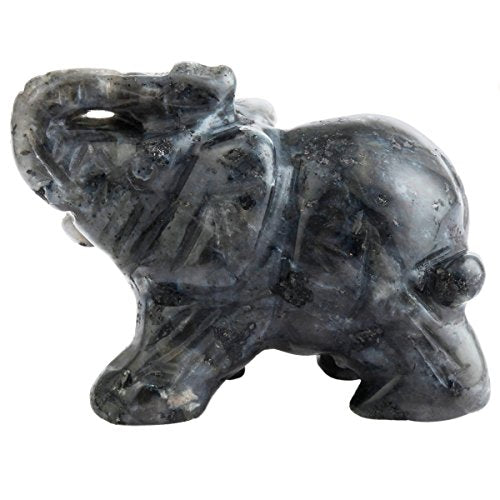 SUNYIK Labradorite Elephant Pocket Statue Kitchen Guardian Healing Figurine Decor 1.5