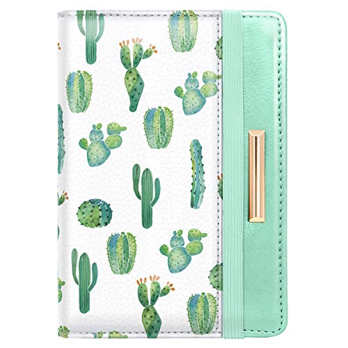 Passport Holder Cover,Traveling Passport Case Cute Passport Wallet for Women,Cactus
