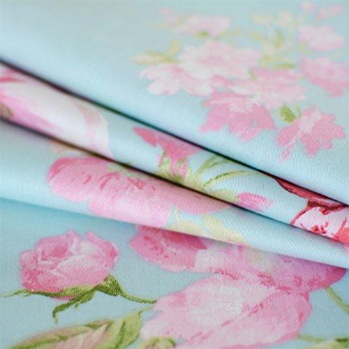 King-Size Shabby Pink Floral Deep Pocket Cotton Bed Sheet Set - Pink and Caboodle