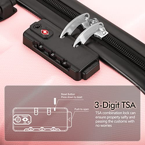 3-Pc Hard Shell Lightweight Suitcase Luggage Set with 4 Spinner Wheels and TSA Locks  (12 colors)