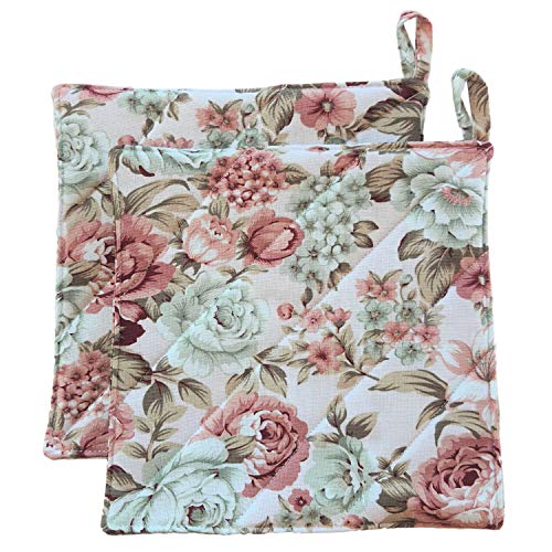CUSHYSTORE Canvas Pot Holder Oven Pads Potholders for Cooking Kitchen 7.75