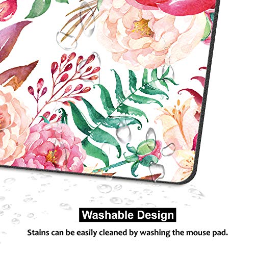 Anti-Slip Mouse Pad for Work or Gaming, Watercolor Flowers