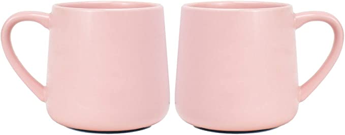 Set of 2 - Classic Large Capacity 18-oz Ceramic Coffee Mug or Tea Cup  (12 colors)