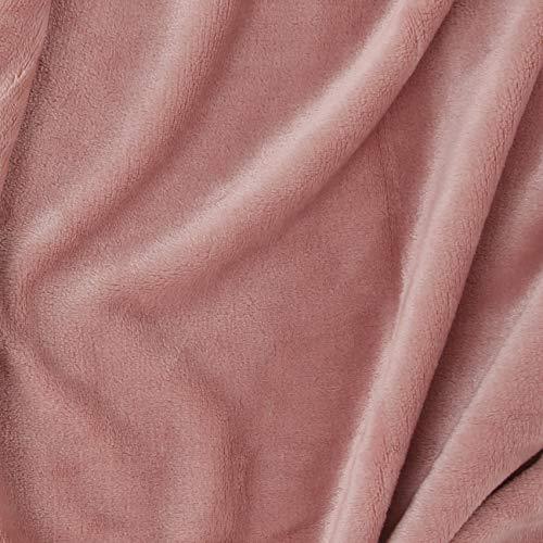 Exclusivo Mezcla Luxury Flannel Velvet Plush Throw Blanket – 50" x 60" (Pink) - Pink and Caboodle