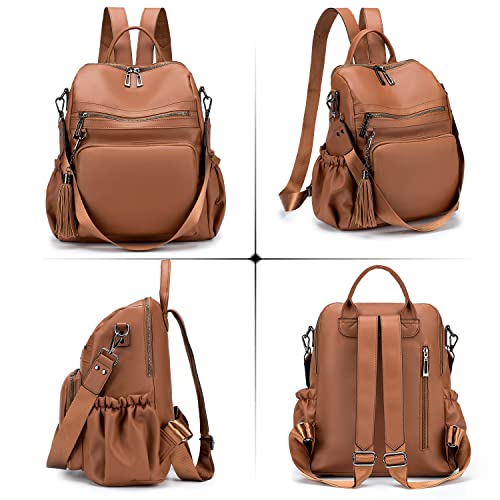 Roulens Women's Fashion Backpack Purses Fashion Leather Large Design Ladies College Shoulder Bags PU Leather Travel bag