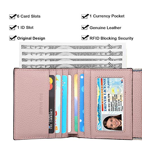 Lavemi RFID Blocking Small Compact Leather Wallets Credit Card Holder Case for Women(Envelope Purple)