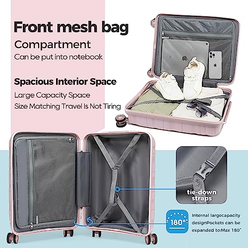 5-Pc Hard Shell Expandable Suitcase Luggage Set with Spinner Wheels and TSA Locks  (4 colors)
