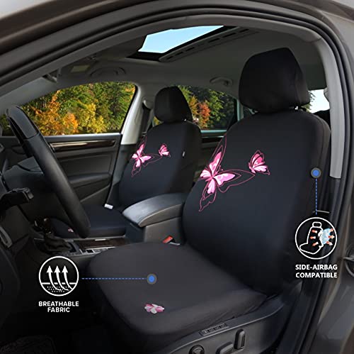 Car Seat Covers, Universal Fit, Butterfly Print  (2 colors)