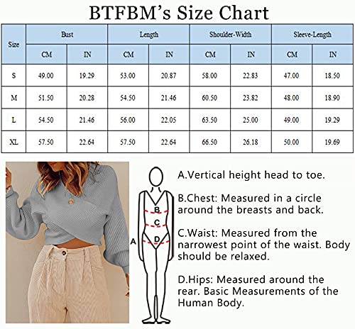 BTFBM Women Casual V Neck Long Sleeve Sweaters Cross Wrap Front Off Shoulder Asymmetric Hem Knitted Crop Solid Pullover(Solid Grey, X-Large)