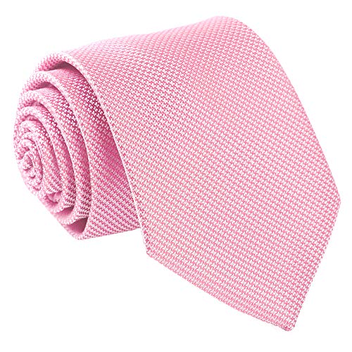 fortunatever Mens Solid Neckties,Rosy Pink Ties For Men+Gift Box,58