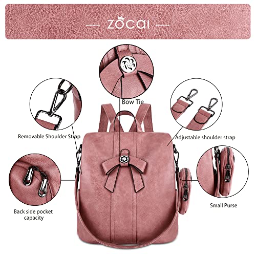 Backpack Purse for Women Fashion Backpack Purses PU Leather Daypacks Anti-Theft Shoulder Bag Satchel Purse