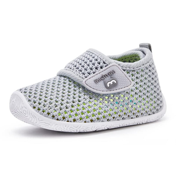 BMCiTYBM Baby Sneakers Girl Boy Tennis Shoes First Walker Shoes 12-18 Months Grey