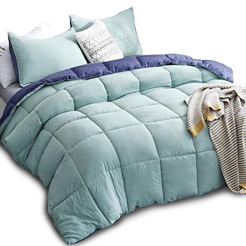 All Season Down Alternative Reversible Quilted Comforter Set w/Shams  (17 colors)