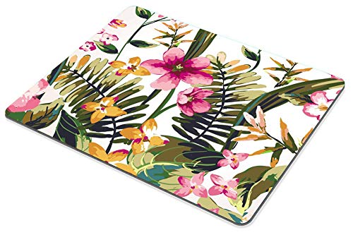 Spring Florals Watercolor Non-Slip Rectangle Mouse Pad Desk Accessory