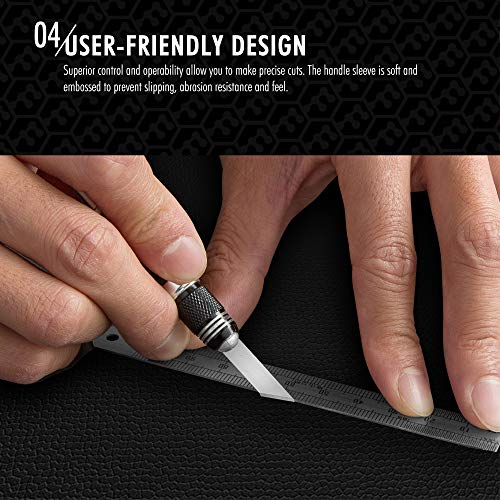 FANTASTICAR Craft Knife Precision Cutter Hobby Knife Blades Set (29pcs) for Art Work, Scrapbooking, Stencil, Architecture Modeling, Wood Leather Working