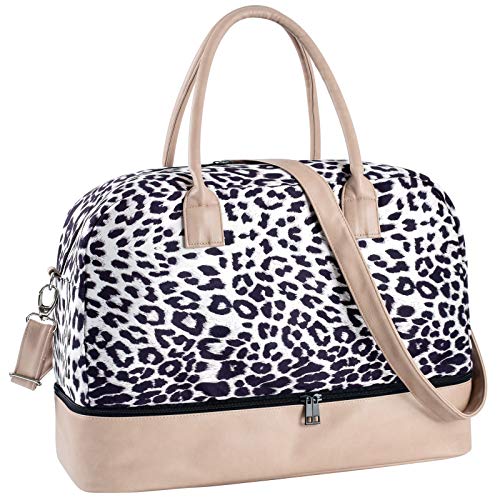 Women's Large Canvas Travel Weekender Overnight Carry On Tote Bag w/Shoe Compartment  (4 styles)